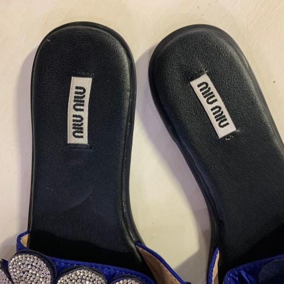 Miu Miu by Prada Satin Slides, Size 8 - Picture 6 of 6